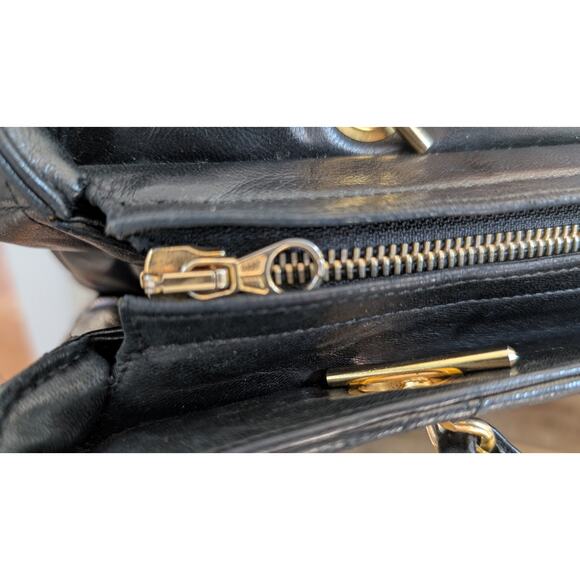 Chanel 24k Black Quilted Lambskin CC Medallion Chain Tote Vintage with COA - Picture 10 of 15